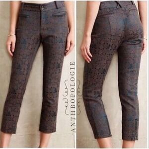 CARTONNIER‎ Anthropologie Geometric Pattern Charlie Ankle Pant, Size 6